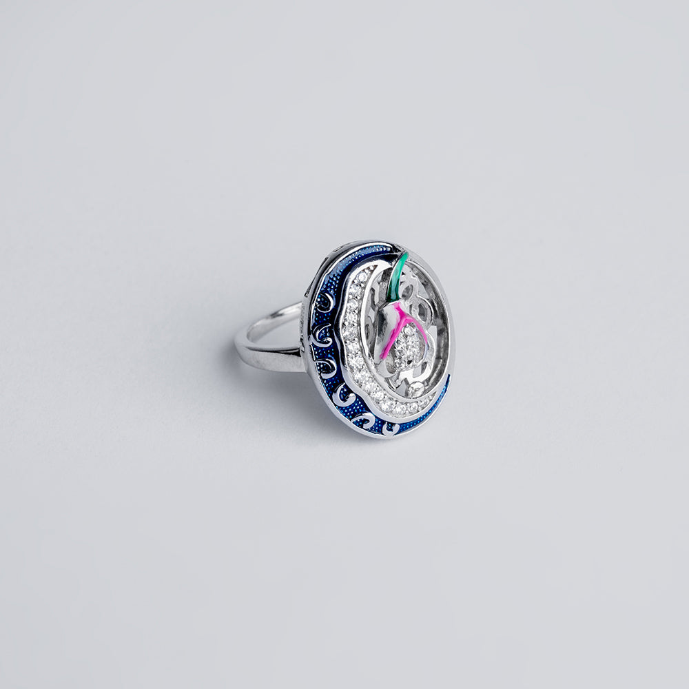 Uniq Blue Polish Ring